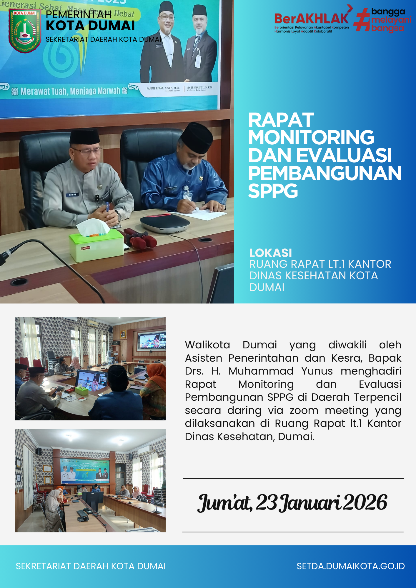 Rapat Monitoring dan Evaluasi Pembangunan SPPG